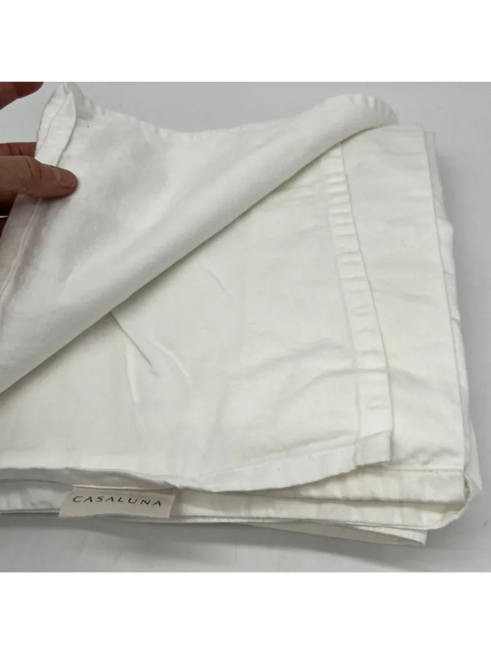 Casaluna Classic White 100% Supima Cotton Flat Sheet Bedding Lightweight